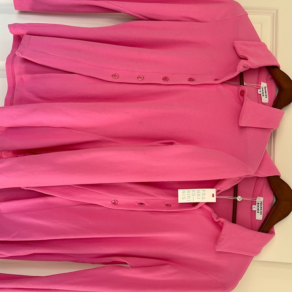 Terry cloth button down shirt